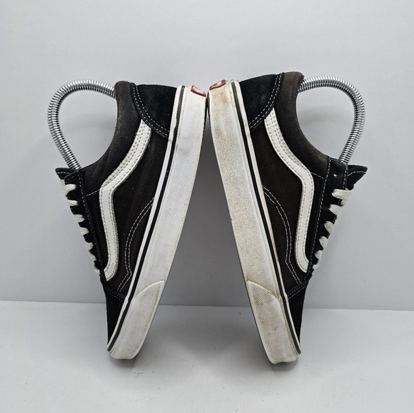 Vans | Old Skool black suede canvas sporty low-top sneakers | WMS 6 - Picture 8 of 13